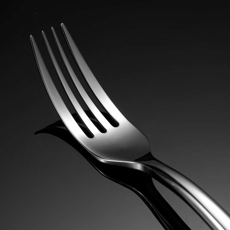 304 stainless steel tableware moonlight knife fork spoon, thickened spoon, steak knife, hotel restaurant Western tableware
