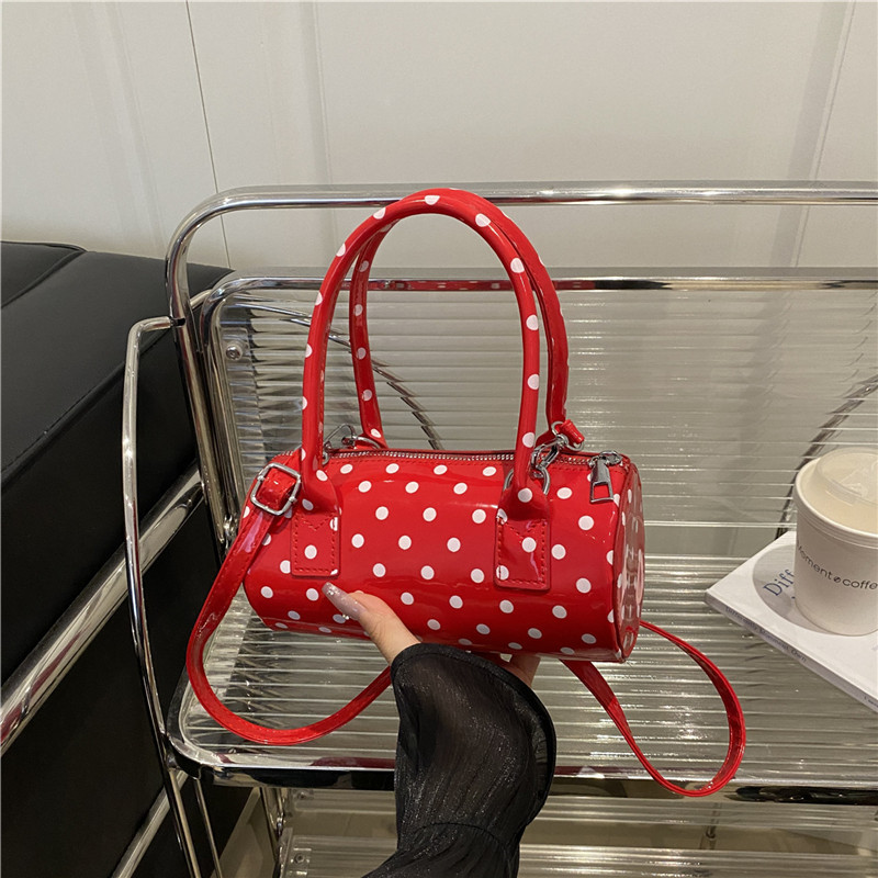 2026 New Handbag Cute Polka Dot Commuter Bag Women Boston Handbag