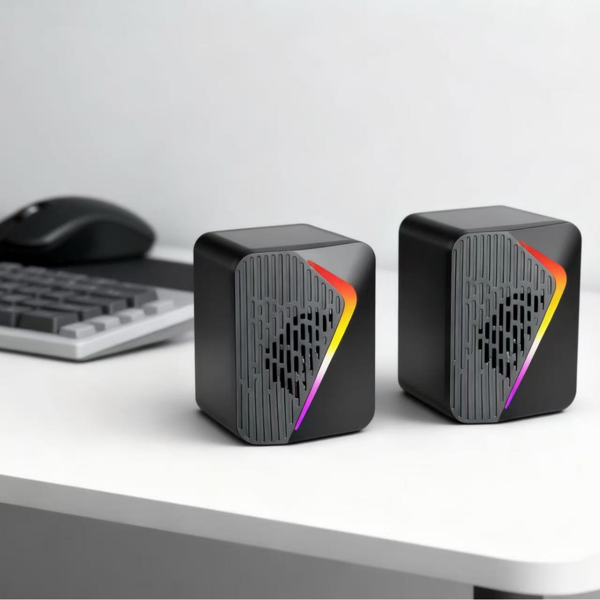 New wired desktop computer small speaker home desktop notebook glowing subwoofer speaker