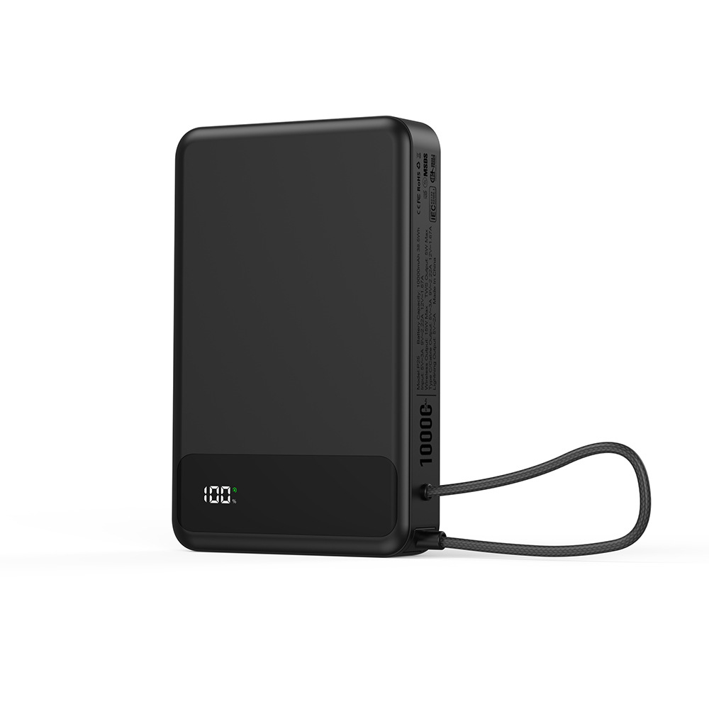 Cracked version 15W with cable Lightning magnetic power bank with digital display 10000mAh wireless fast charging power bank