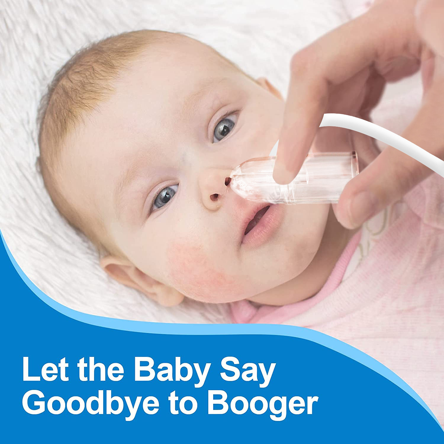Infant Nasal Aspirator Baby Nasal Congestion Relief Hand-Pulled Nasal Cleaner