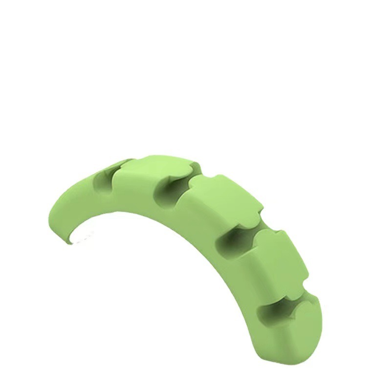 Desktop adhesive cable organizer silicone wire organizing storage hub data cable winding bear storage