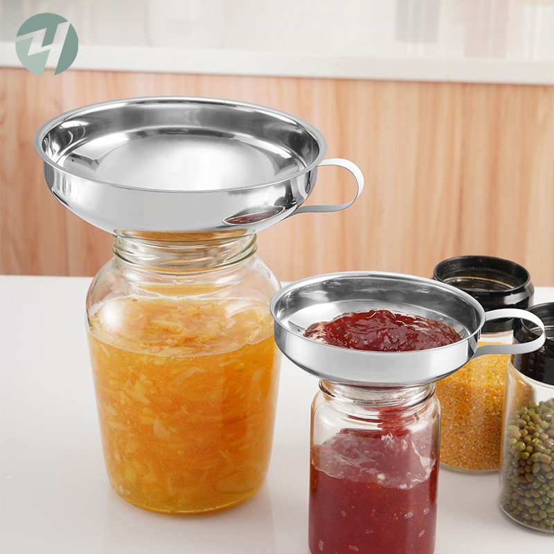 Kitchen Stainless Steel Funnel Jam Salad Dressing Wide Mouth Funnel Wide Mouth Canning Funnel