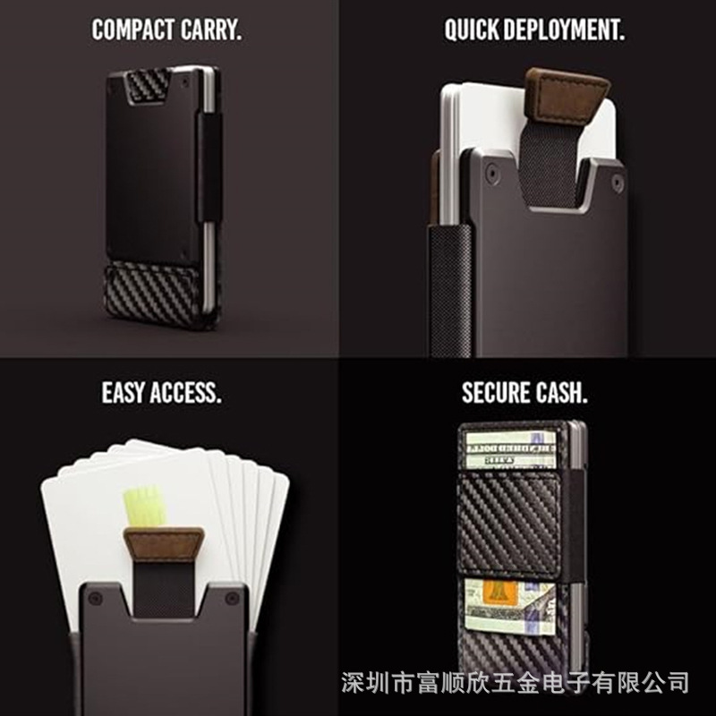 Metal Business Leather Wallet Pull-out Ultra-thin Money Clip Elite Men's Genuine Leather Card Holder Card Pack