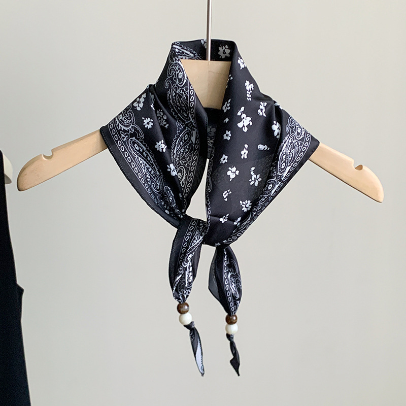 Scarf triangular scarf, elegant accessory thin neck-tie headscarf multi-use