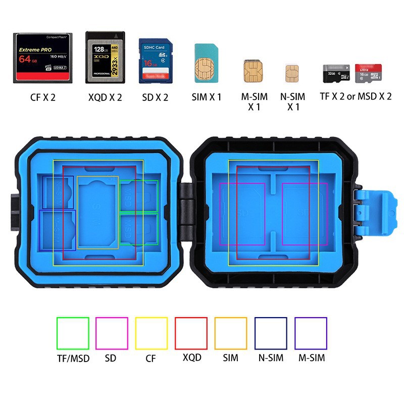 PULUZ Camera Memory Card Storage Case Memory Card Waterproof Case CF Card TF Card SD Card Storage Case Card Holder