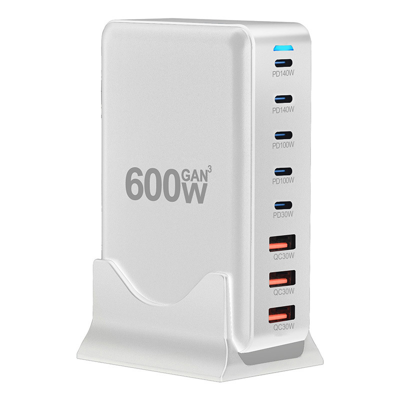 600W High Power GaN PD Fast Charging Head Desktop Charger Multi-Port USB Phone Apple Fast Charging