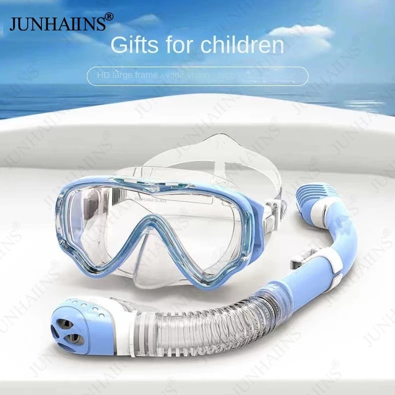Children's diving mask waterproof flat light snorkeling mask high-definition anti-fog snorkeling mask parent-child product portable