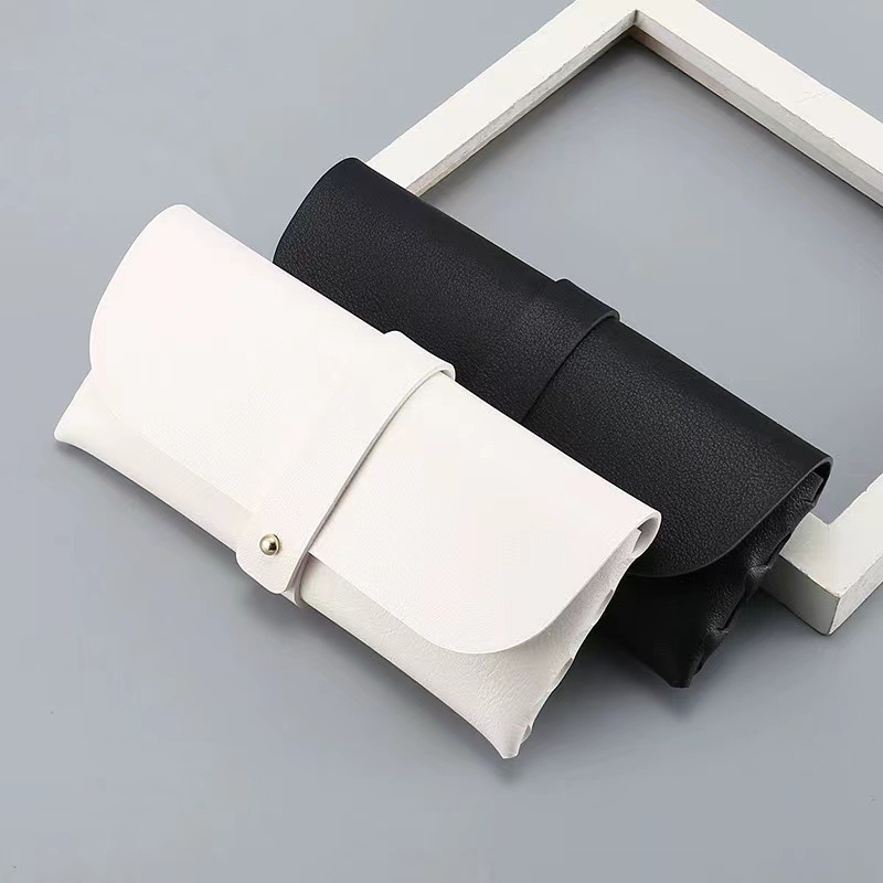 New single stud sunglasses case, PU leather case soft bag sunglasses case, black portable glasses case