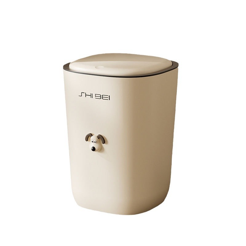 Trash Can Bedroom Press Ring Sanitary Bucket Nordic Office Living Room Paper Basket New