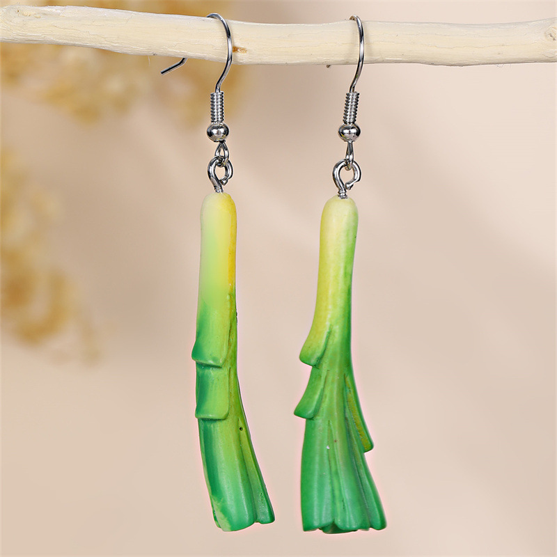 EZ5478 Vegetable Earrings Lettuce Broccoli Green Series Seasonal Vegetable Pendant Women's Ear Accessories