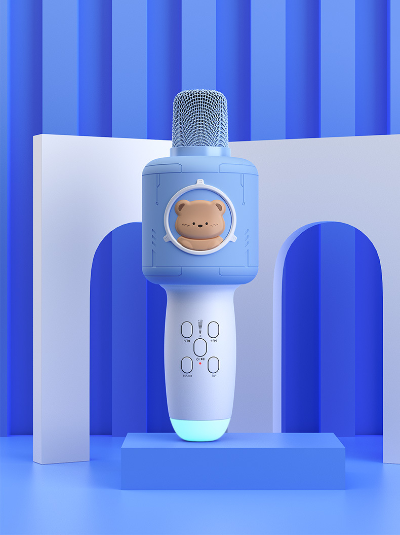 Exclusive Microphone All-in-One Microphone Home Outdoor K Song Wireless Bluetooth Children's Pet Microphone Custom