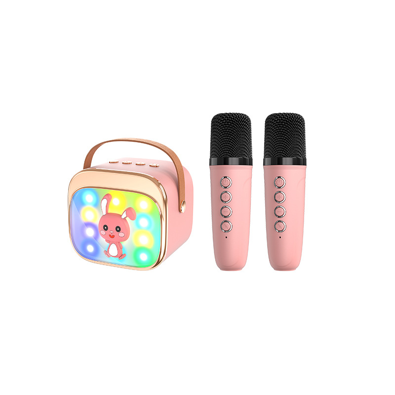 Children's K Song Bluetooth Speaker Wireless Dual Microphone Portable Mini Sound Support Customization