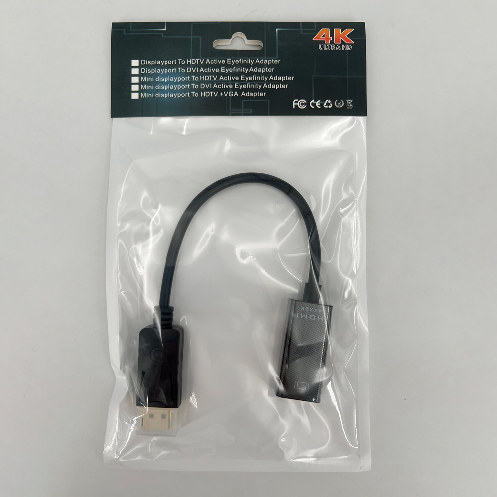 DP to HDMI adapter cable 4K30Hz HD converter projector monitor connection cable DP TO HDMI cable
