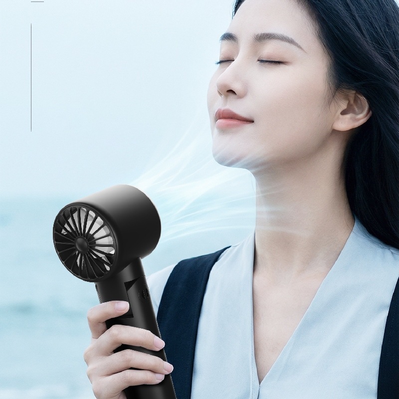 Handheld Fan AI Digital Display Stepless Wind Adjustment Cool Light Effect 100-Level Wind 115° Foldable Speaker F7