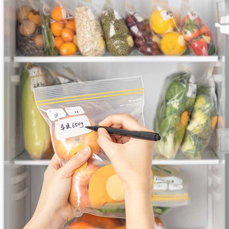 Seal Bag Food Grade Fresh-Keeping Bag Self-Sealing Thickened Household Refrigerator Storage Freezing Specialized Portion Bag with Seal