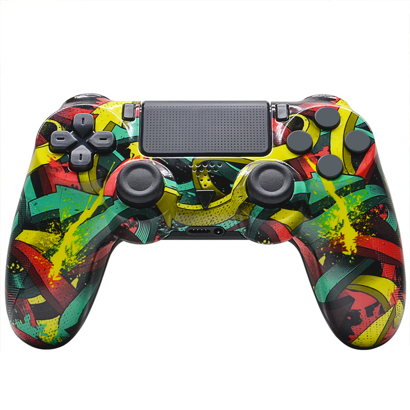Original private mold p4 controller water transfer pattern wireless bluetooth controller vibration multifunctional P4 game controller