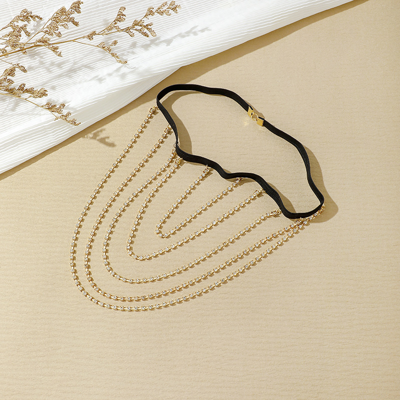New Multi-Chain Leg Chain Gold Sexy Thigh Chain Women's Diamond Multi-Layer Clip Bead Body Chain