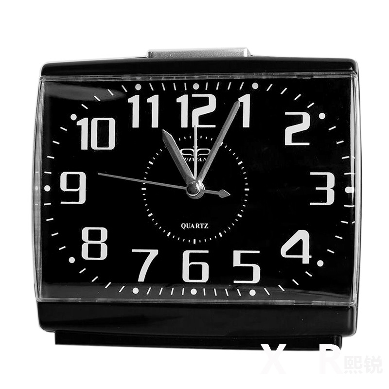 Square Large Alarm Clock with Light Night Glow High-Quality Silent Movement Unbreakable Acrylic Mirror Desktop Clock