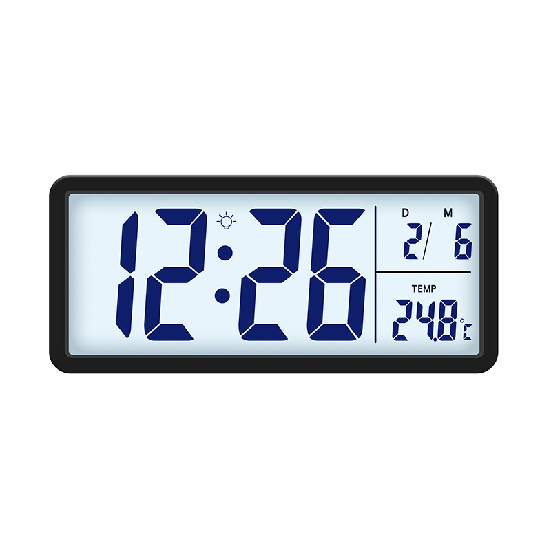 INS Simple Large Screen Clock Living Room Wall Clock Temperature and Humidity Clock Modern Clock Hanging or Standing YD106