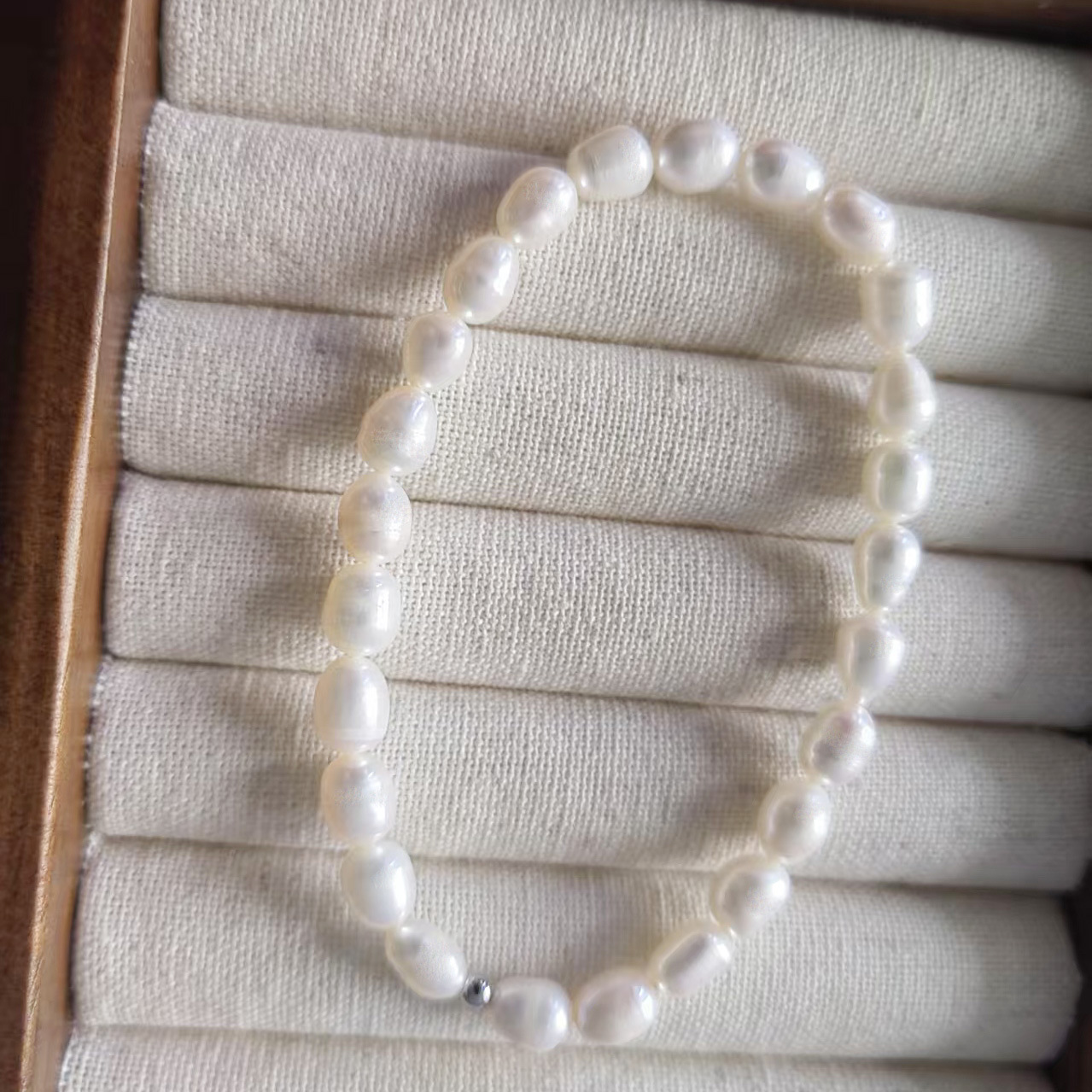 Natural freshwater pearl cinnabar bead bracelet women's purple gold sand whitening layered bracelet