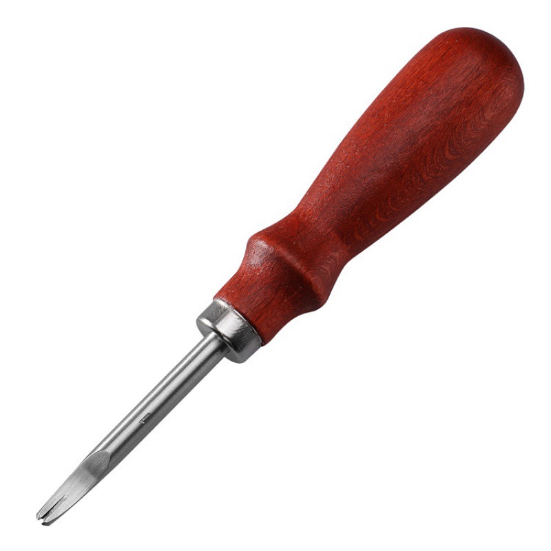 Beech wood handle leather edge trimmer trimming knife handmade DIY leather craft tool chamfer edge trimmer thinning leather carving tool