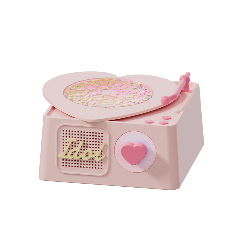New Water Ripple Bluetooth Speaker Colorful RGB Atmosphere Light Scene Ornament Small Speaker Gift