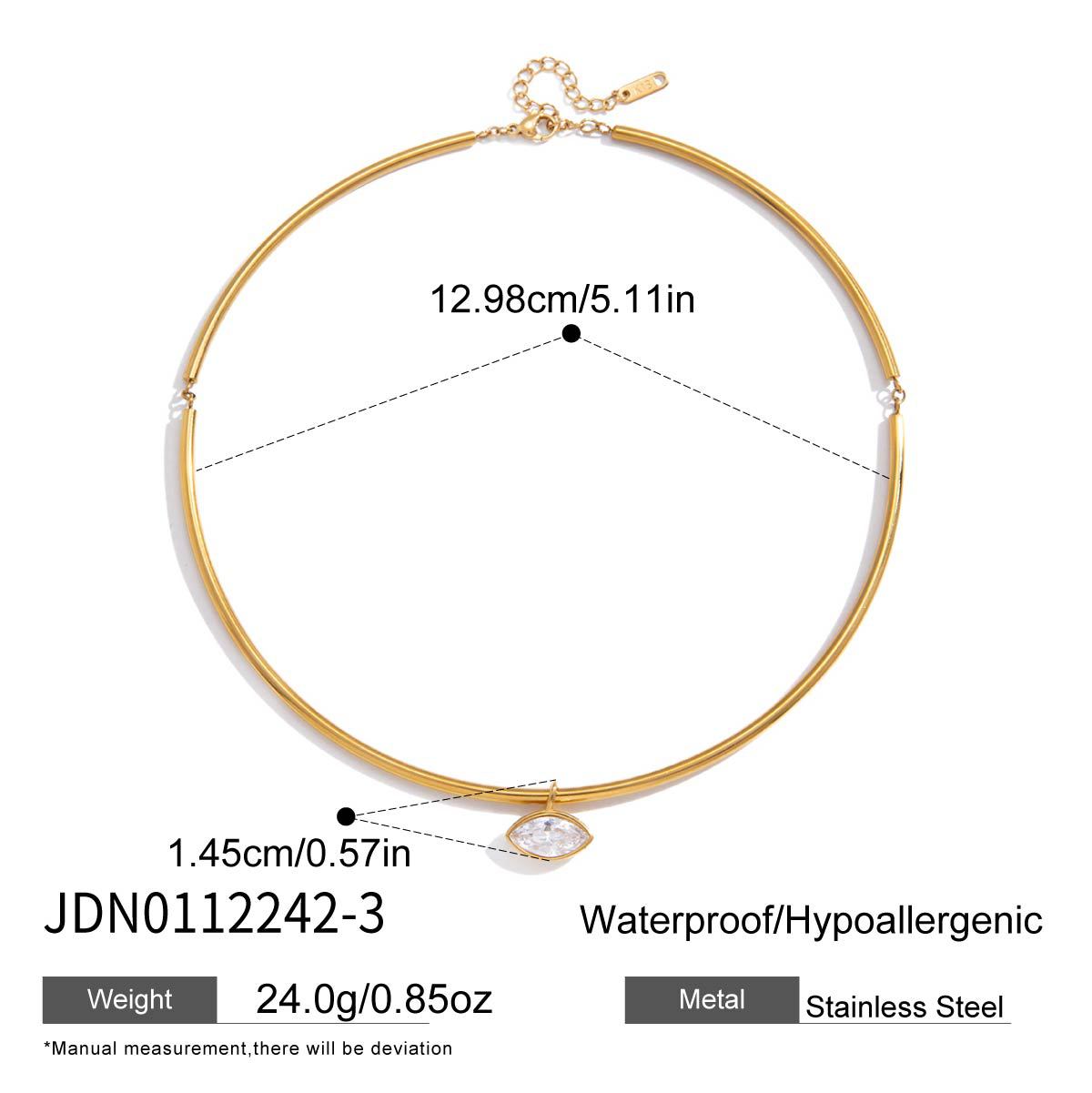 Jieding zircon pendant stainless steel collar women titanium steel necklace accessories women niche accessories