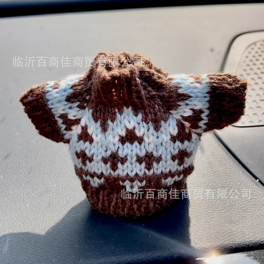 深咖浅蓝花纹毛衣 · 高5CM-------宽5CM