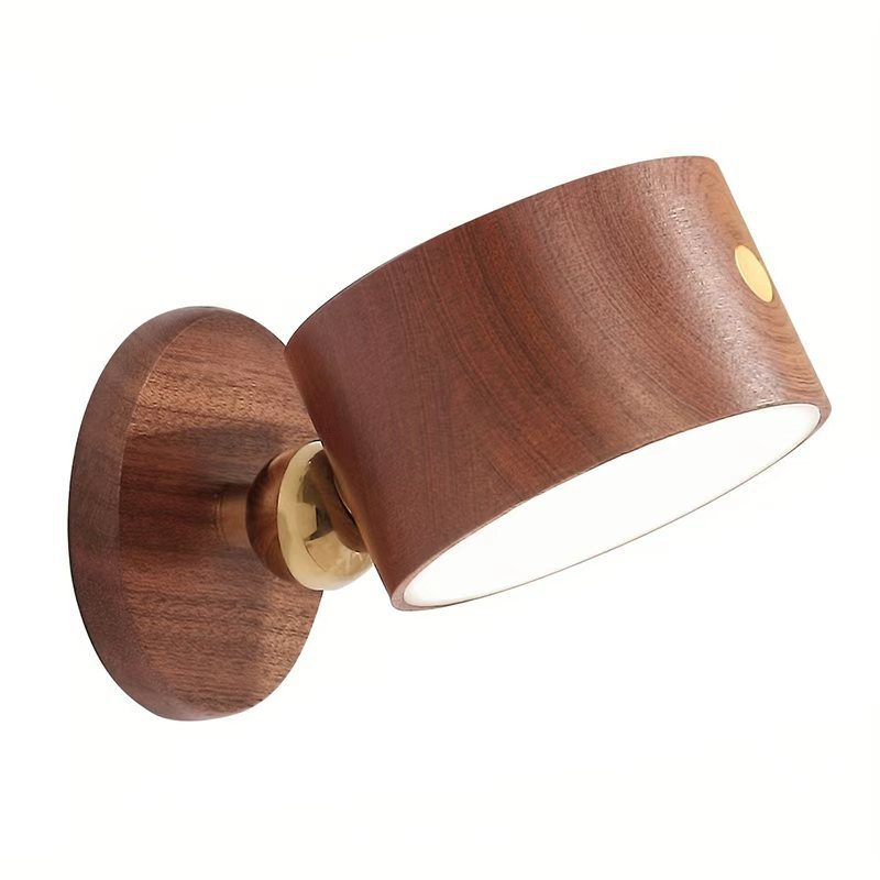 Wooden eye protection desk lamp bedside wall lamp bedroom corridor entrance solid wood human body induction lamp