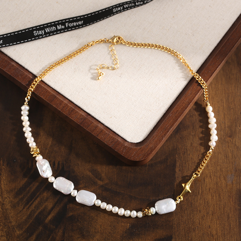Freshwater Pearl Necklace Niche Sweater Chain Pearl Jewelry Necklace Feel