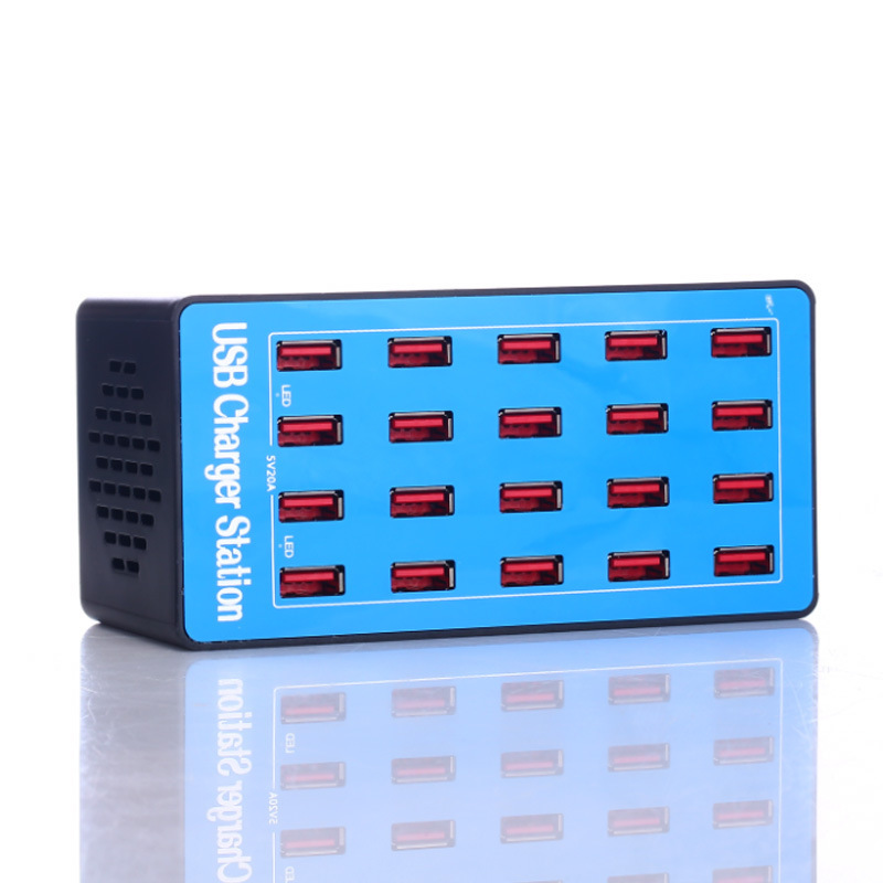 10-Port 20-Port Phone Tablet Multi-Hole USB Power Strip 100W Studio Multi-Port Charger Global Applicable