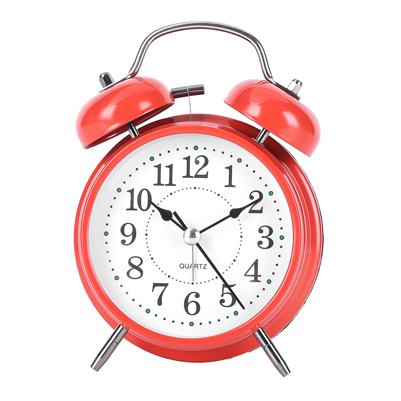 Simple alarm clock dormitory bedside metal bell student wake-up special luminous small alarm clock
