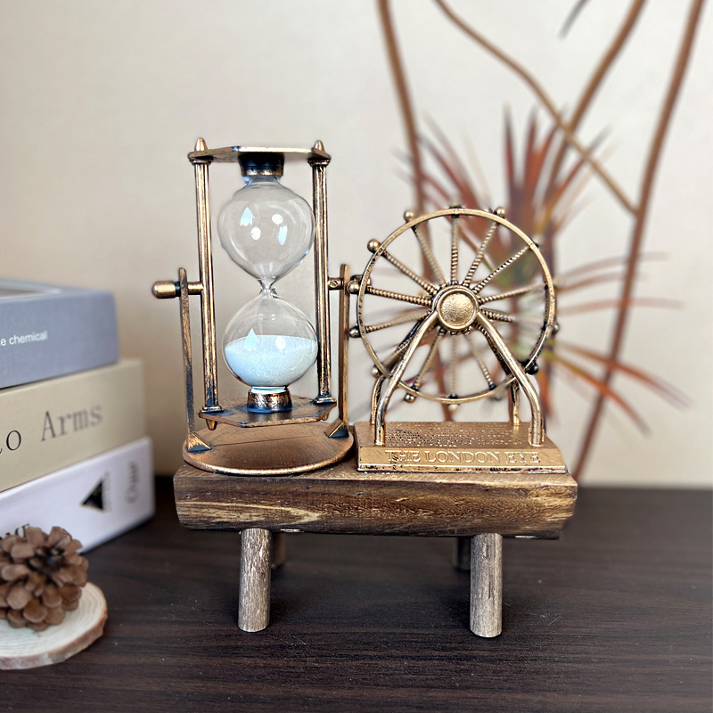 I0332 Student Gift Ferris Wheel Hourglass Sand Timer Ornament Home Decoration Ornament Craft