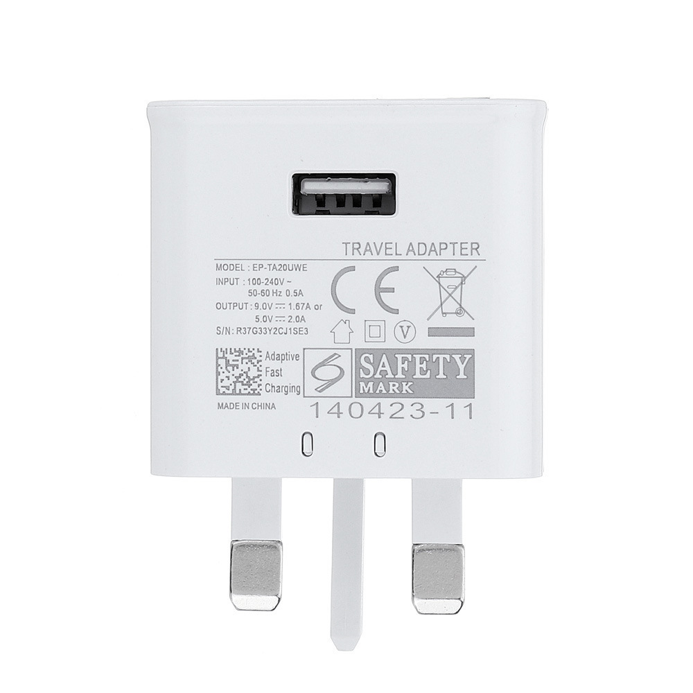 S6 UK standard three-pin fast charger for Samsung S7/S8/S10 phone plug QC3.0 charger UK