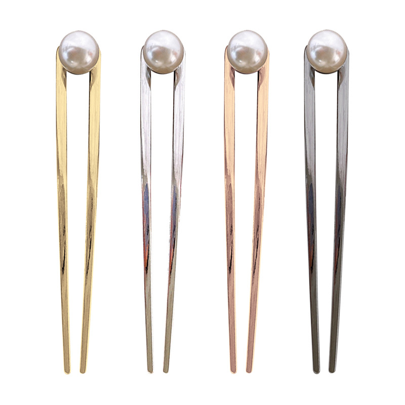 Accessories simple alloy geometric U-shaped hair clip hairpin coil hairpin insertion needle
