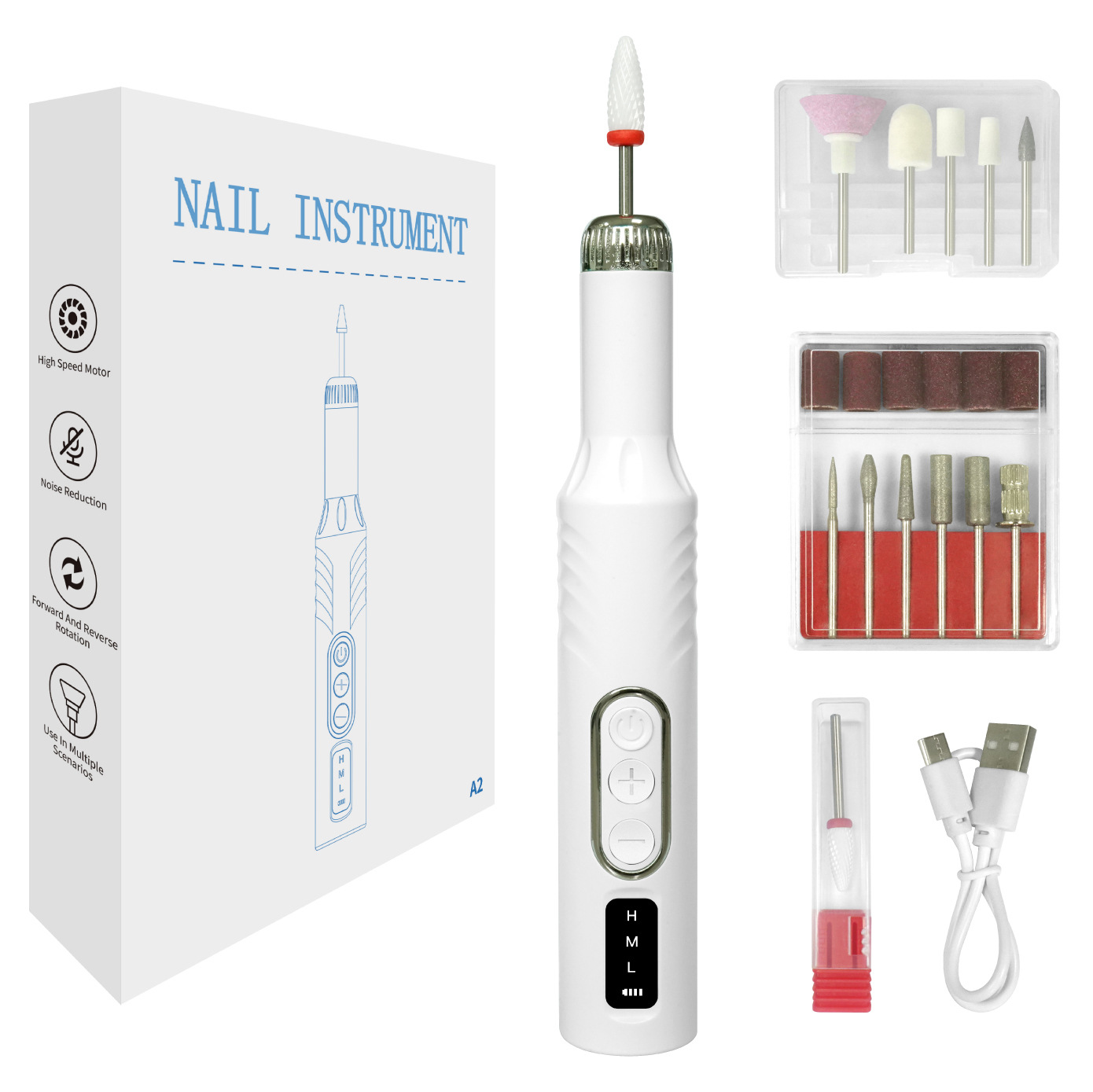 Nail polishing machine nail removal nail repair nail polishing pen small polishing nail file nail repair