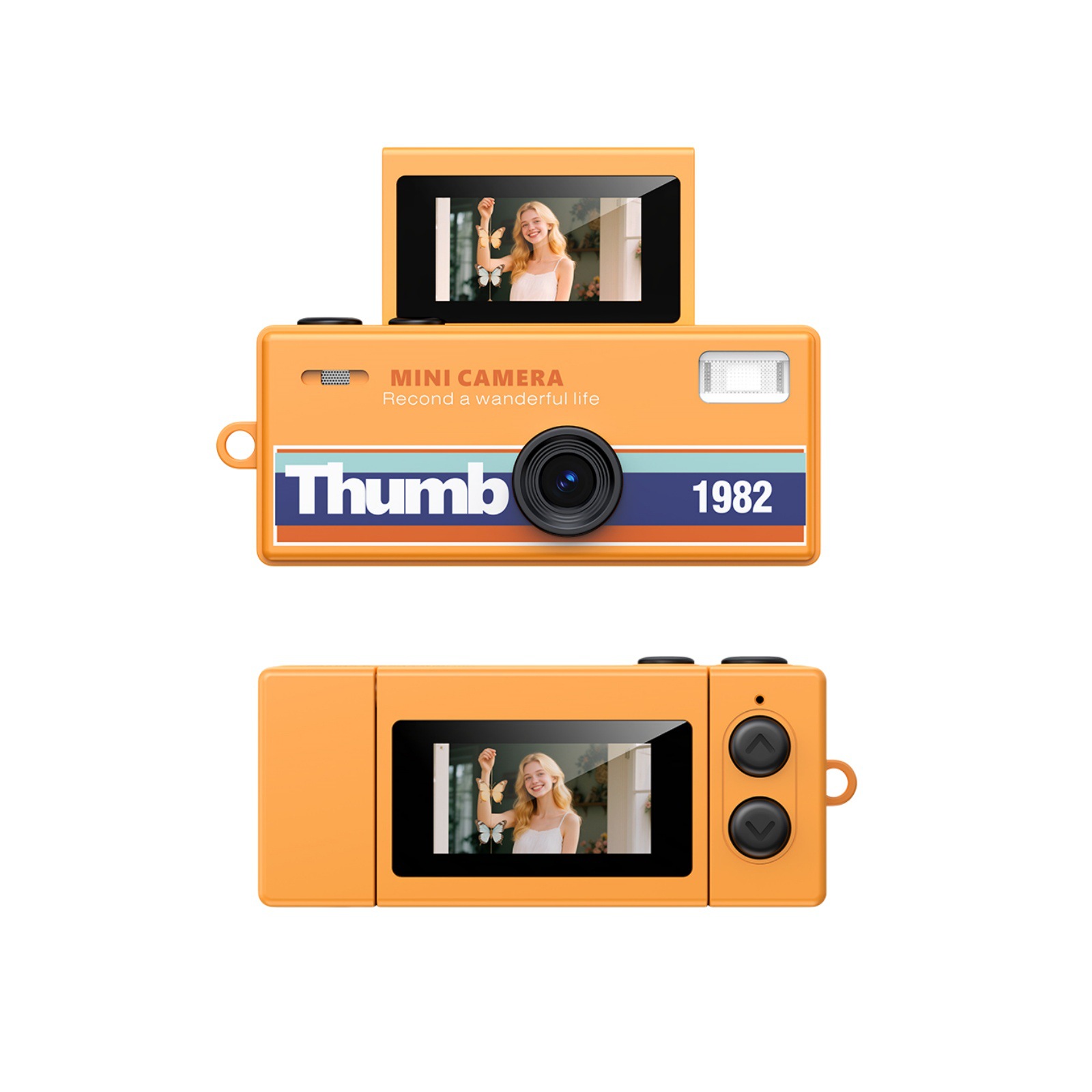 Thumb mini camera flip screen student outdoor shooting small camera video children mini camera