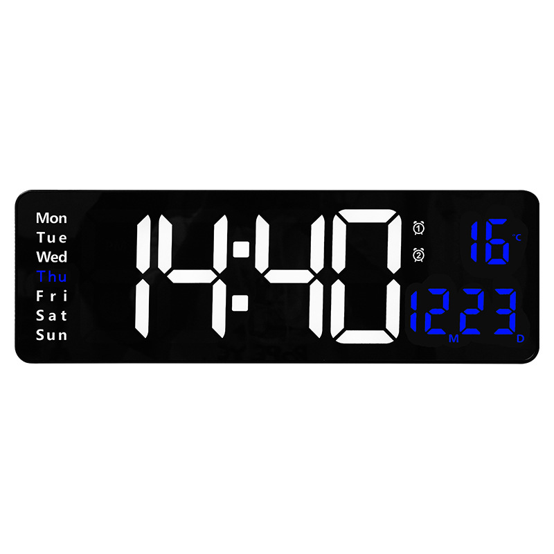 16 Inch Large Screen Function Display Clock Nordic Digital Clock Simple Living Room Wall Clock LED Wall Clock 6626