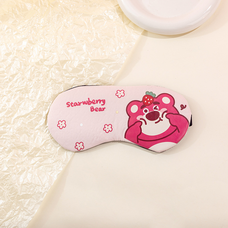 Cute style bear cold and hot compress sleep eye mask, relieve fatigue outdoor light-blocking cartoon cute bear children men and women