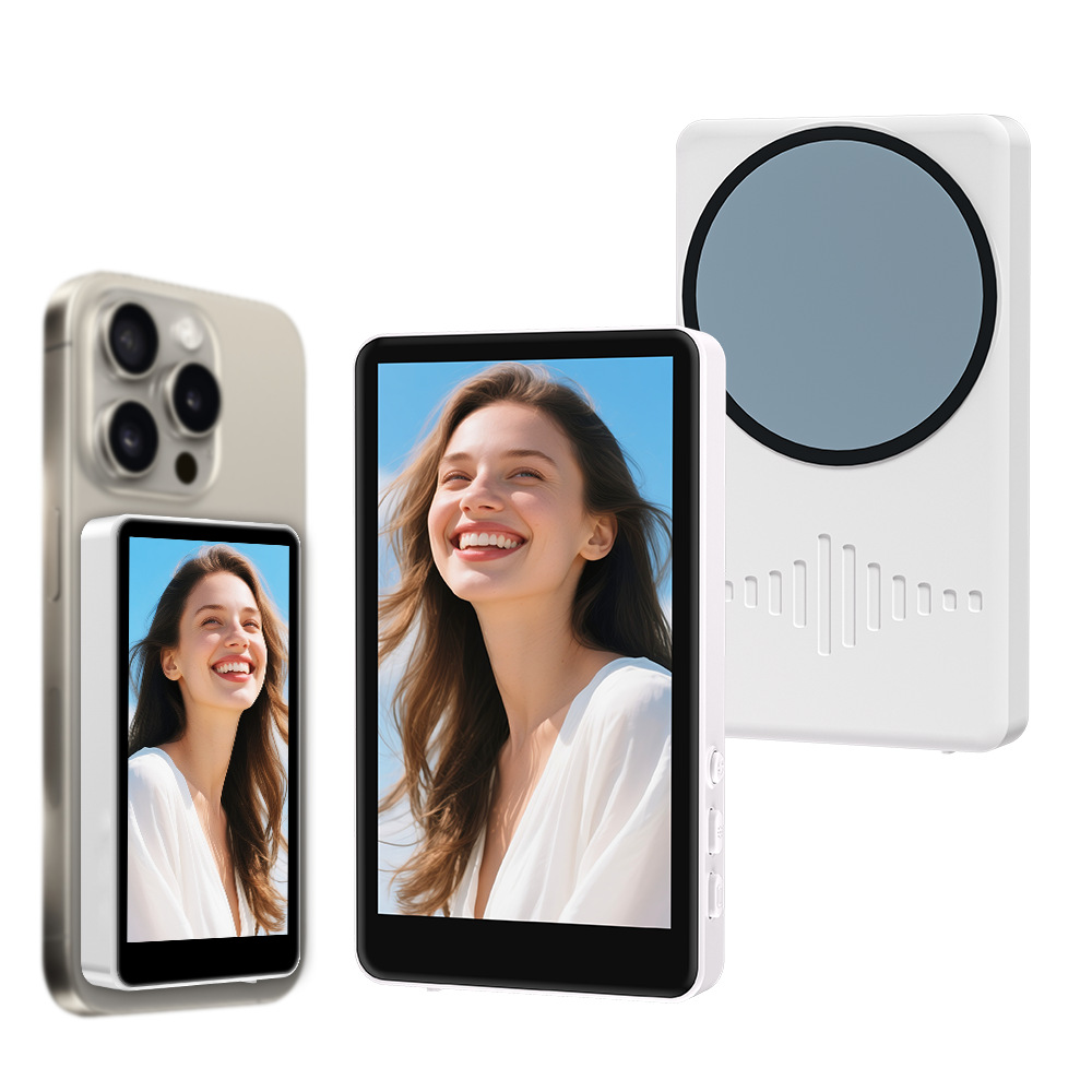 Phone Rear Selfie Display Wireless Magnetic Suction Live Streaming Phone Screen Mirroring Remote Photography