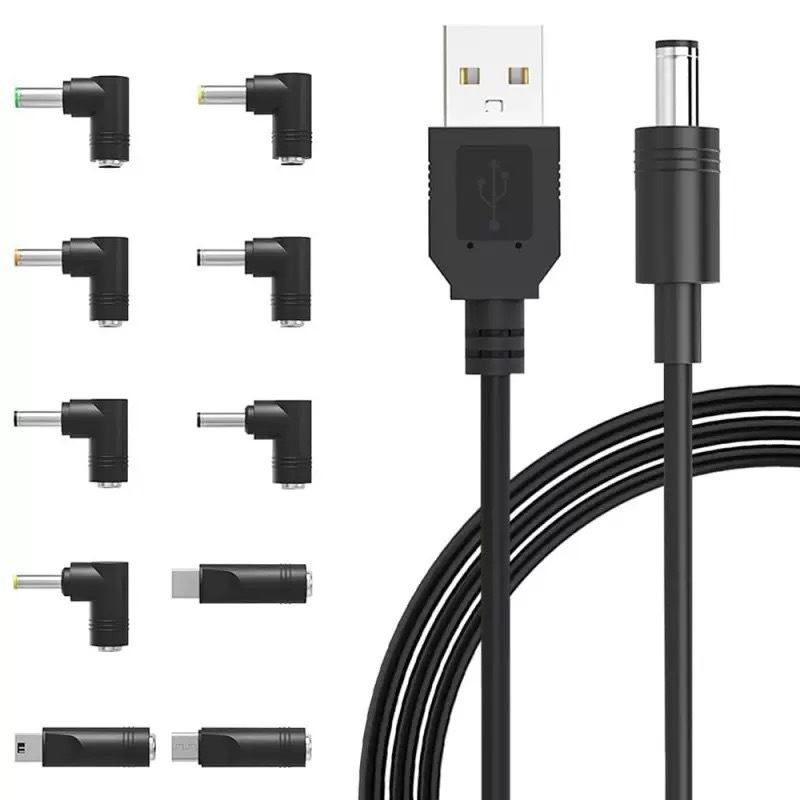 USB to DC 5.5MM power data cable DC5V for optical modem printer router charging cable desk lamp charger