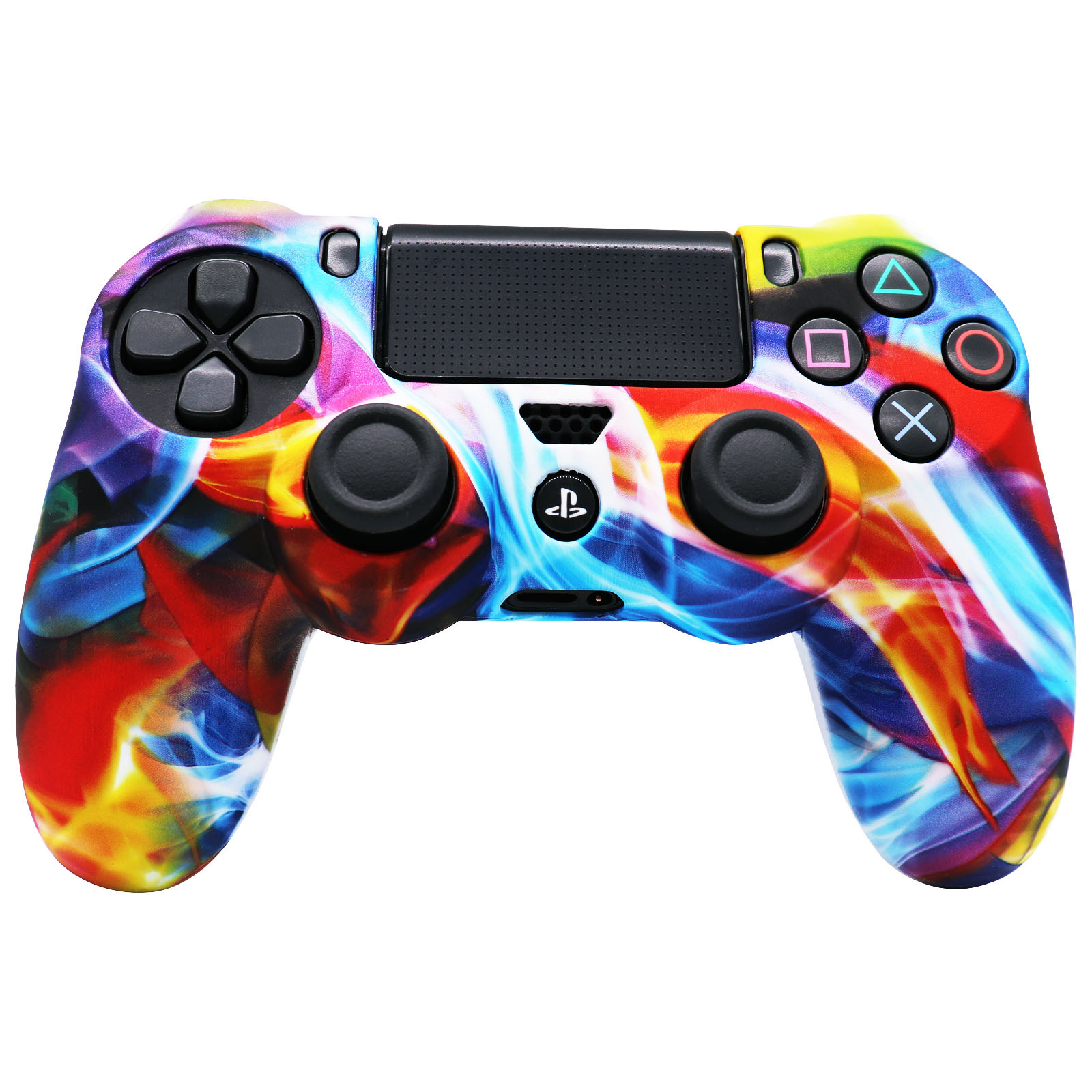 New PS4 silicone case PS4 controller silicone case camouflage silicone case protective case spray paint feel watercolor case