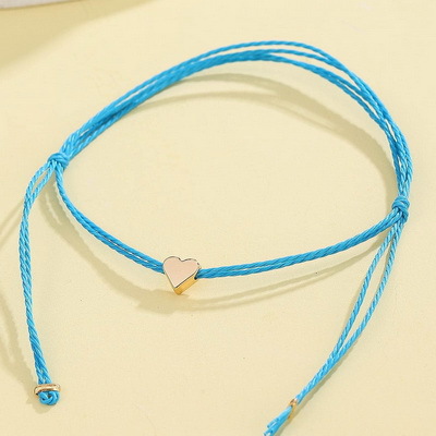 Accessories sweet simple hemp rope rope heart-shaped hand accessory small fresh love heart bracelet