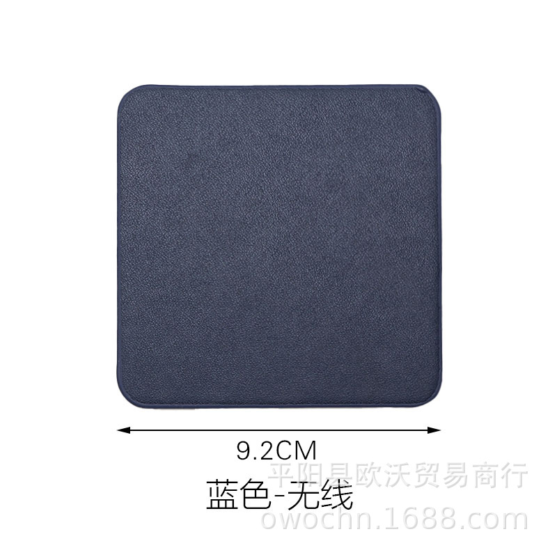 Thickened coaster 10CM high temperature resistant square PU simple heat insulation pad leather coaster