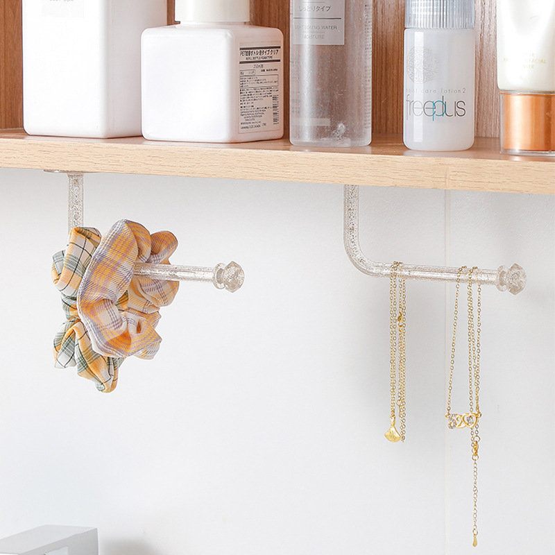 Plastic Storage Rack Hair Accessories Hair Clip Wall-Mounted Hair Tie Hook No-Drill Decorative Modern Simple