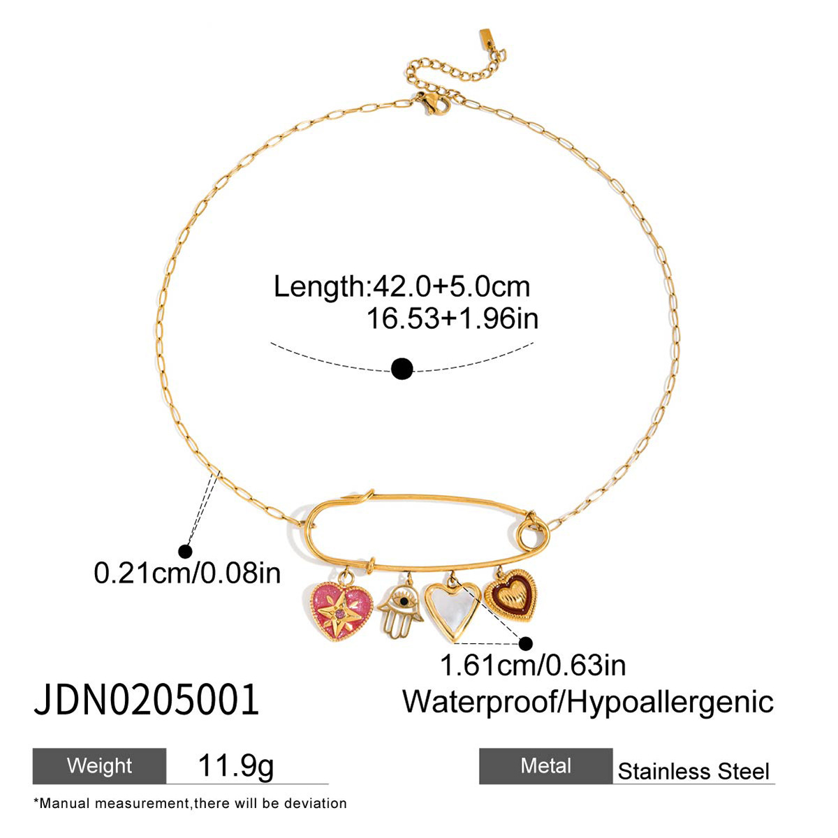 Jieding titanium steel pearl necklace niche collarbone chain accessories women stainless steel neck ornament