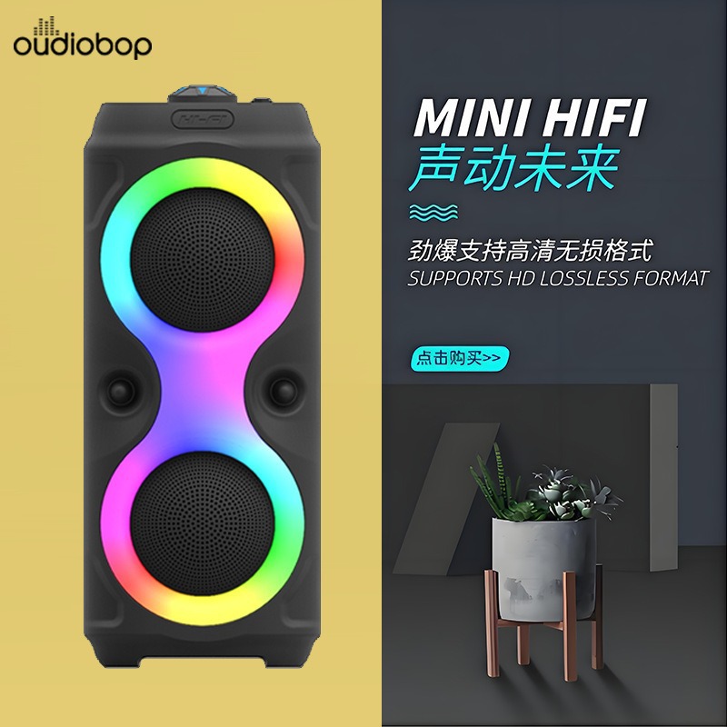 Mobile Multimedia Bluetooth Speaker with RGB, USB, BT, FM