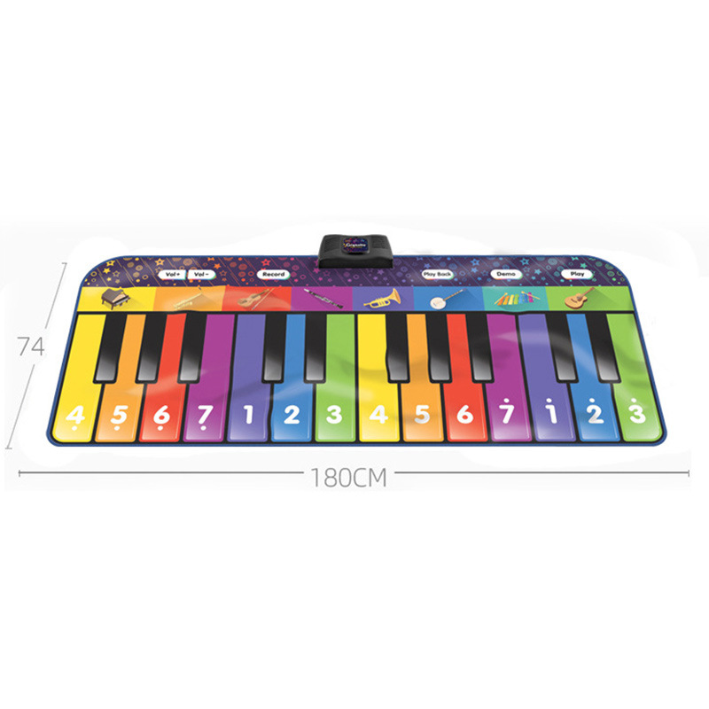 ZIPPYMAT Children's Piano Mat Foot Pedal Piano Music Dance Mat Kindergarten Teaching Aid