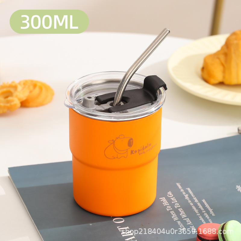 304 stainless steel mug household water cup shatterproof student office coffee cup tea cup milk cup